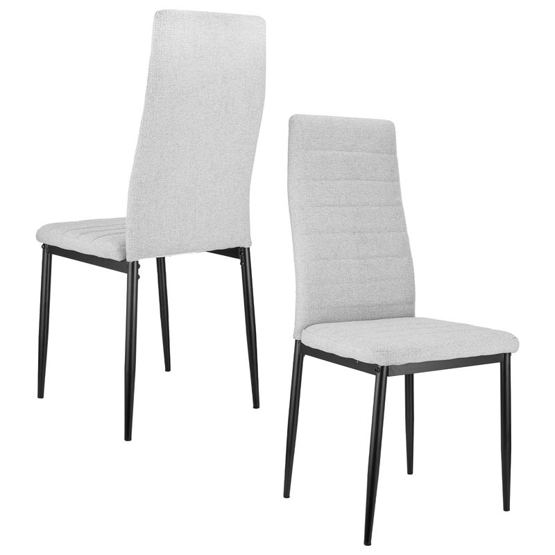 4er Set Esszimmerstühle mit hoher Rückenlehne, Metallgestell_voghion.com