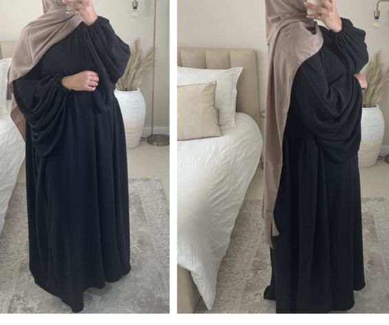 Γυναικεία Ρούχα Μέσης Ανατολής Splicing Large Swing Μονόχρωμο Ριγέ Γυναικείο Φόρεμα_voghion.com