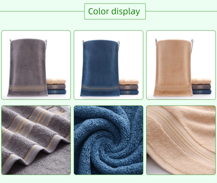 4 Towels For Washin And Bathin, Household Adult Bamboo Charcoal Fiber Face Towels, Soft, Thick, Absorbent,_voghion.com