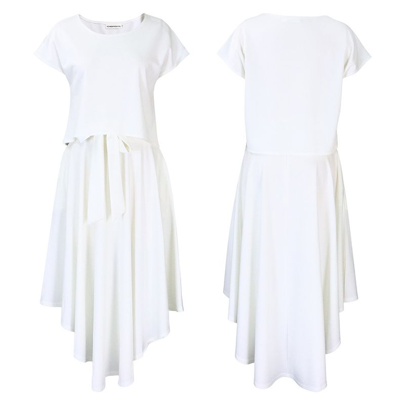 Dammekleeder Plus-Size Dammekleeder 2023 nei Moud Temperament Casual Tops Groussen Schaukelrock Kostüm_voghion.com