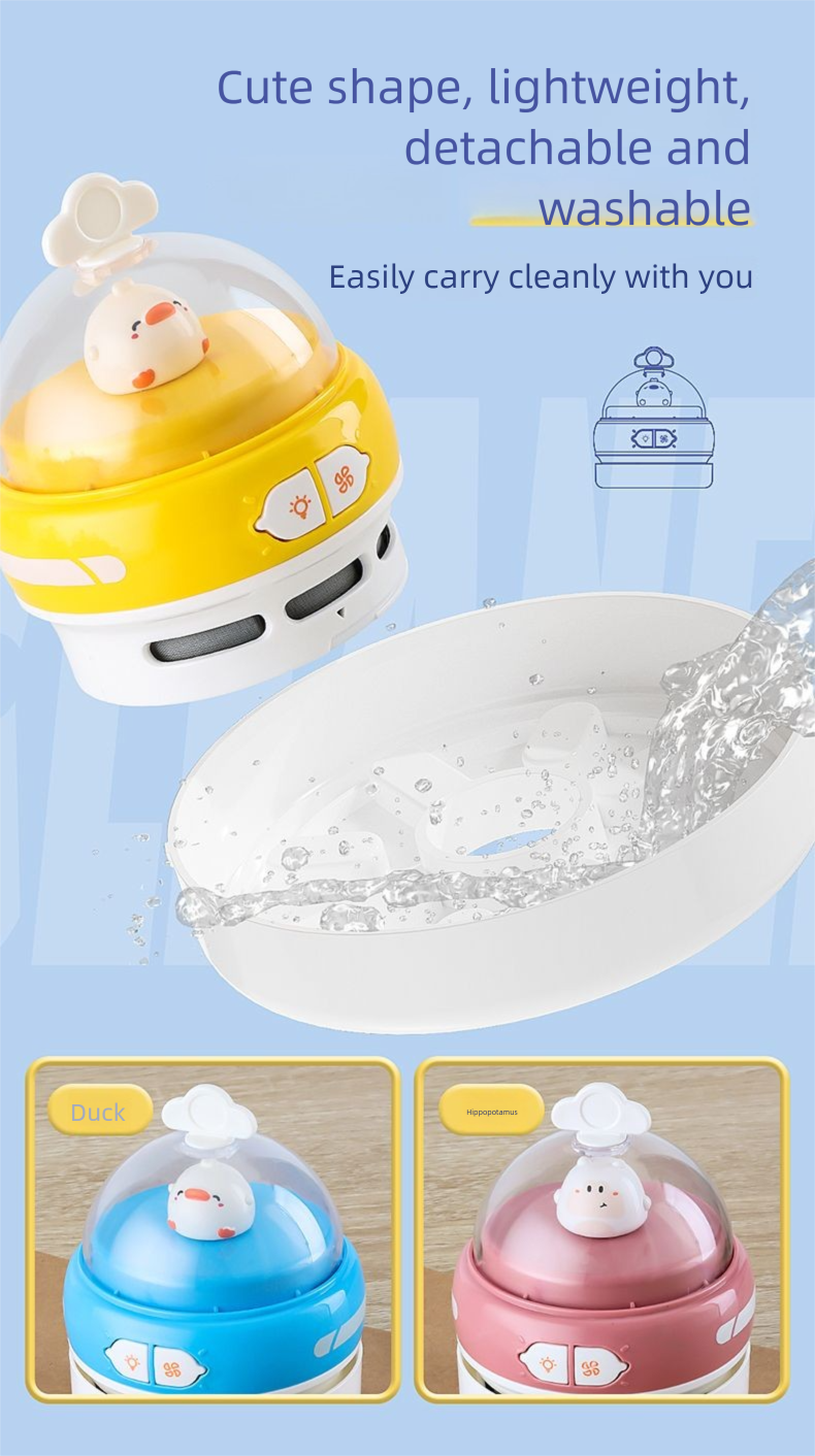 Electric USB Rechargeable Desktop Vacuum Eraser Sweeper Night Light Household Keyboard Dust Cleaner_voghion.com