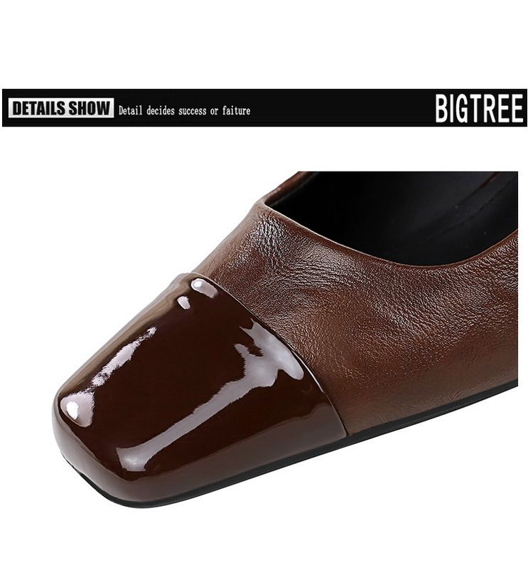 5292 Wind Thick Heel Shallow Mouth Splicing Square Head Water Diamond Buckle Strap Single Shoe Spring and Autumn Women's_voghion.com