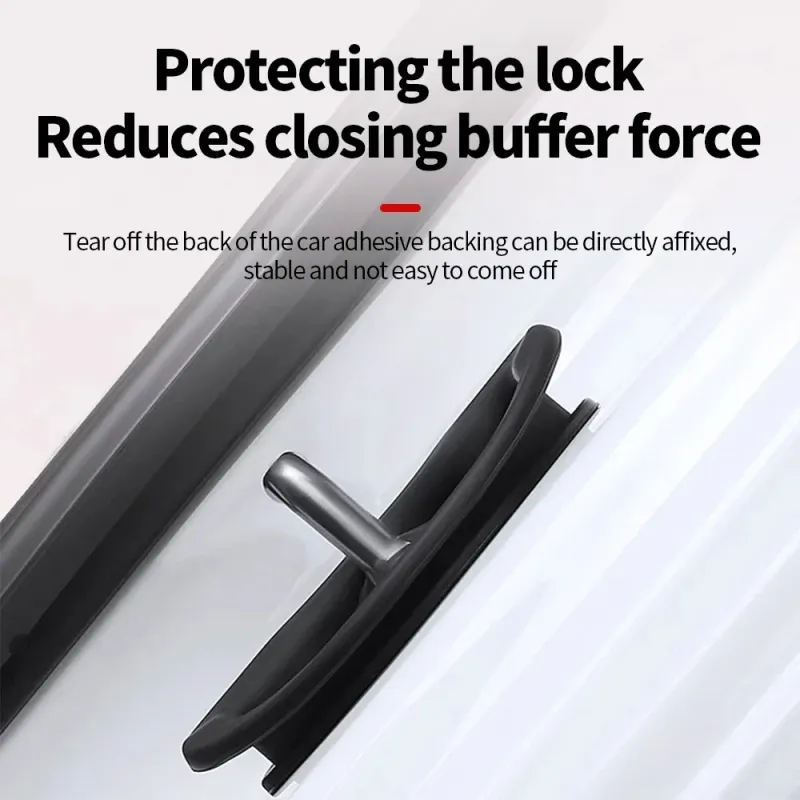 4 stuks Mute Demping Kussen Siliconen Slot Gesp Autodeur Anti-botsing Beschermhoes voor Tesla 3 Model Y_voghion.com