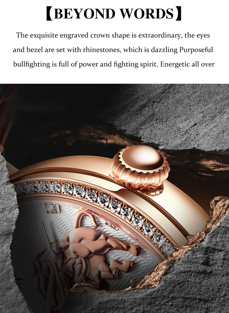 FOXBOX/Ligue Personalized Men's Mechanical with Diamond Set Commemorative Waterproof Watch_voghion.com