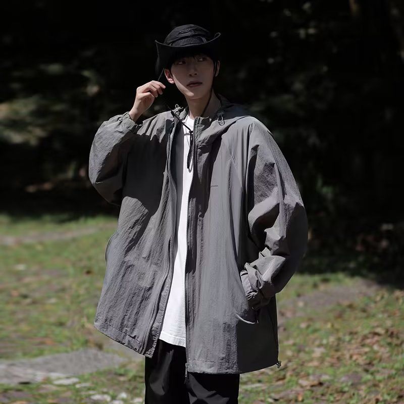 Mountain Outdoor Ice Silk Clothing For Men In Summer, Thin American Style Functional Assault Jacket, Loose Hooded Sun_voghion.com