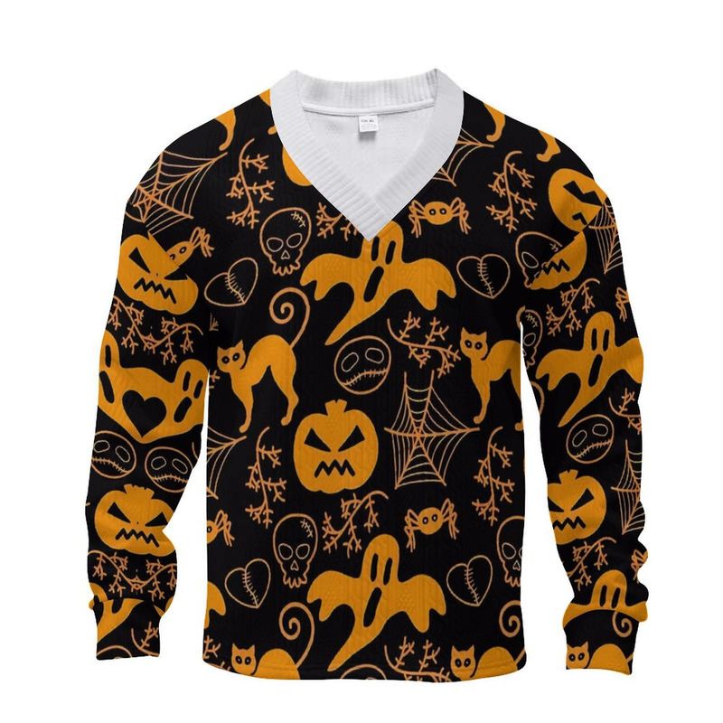 Men's Clothing 2024 3D printing casual loose long sleeved jacquard knitted sweater tops and trousers men's suit_voghion.com