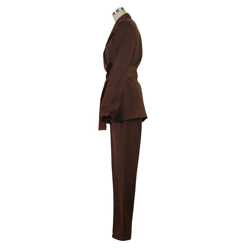Dames Lente Herfst Casual Pak Jas Bijpassende Set Mode Losse Blazers Rechte Broek Tweedelige Set Vrouwelijke Kleding_voghion.com