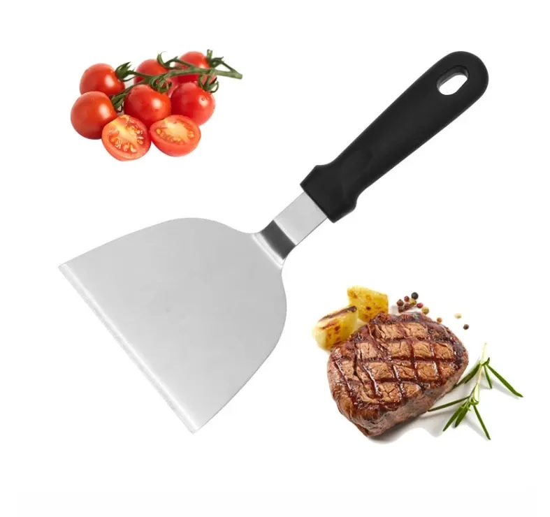 Roestvrijstalen Metalen Bakplaat Spatel Hamburger Schraper Pannenkoek Ideale per BBQ Grill_voghion.com