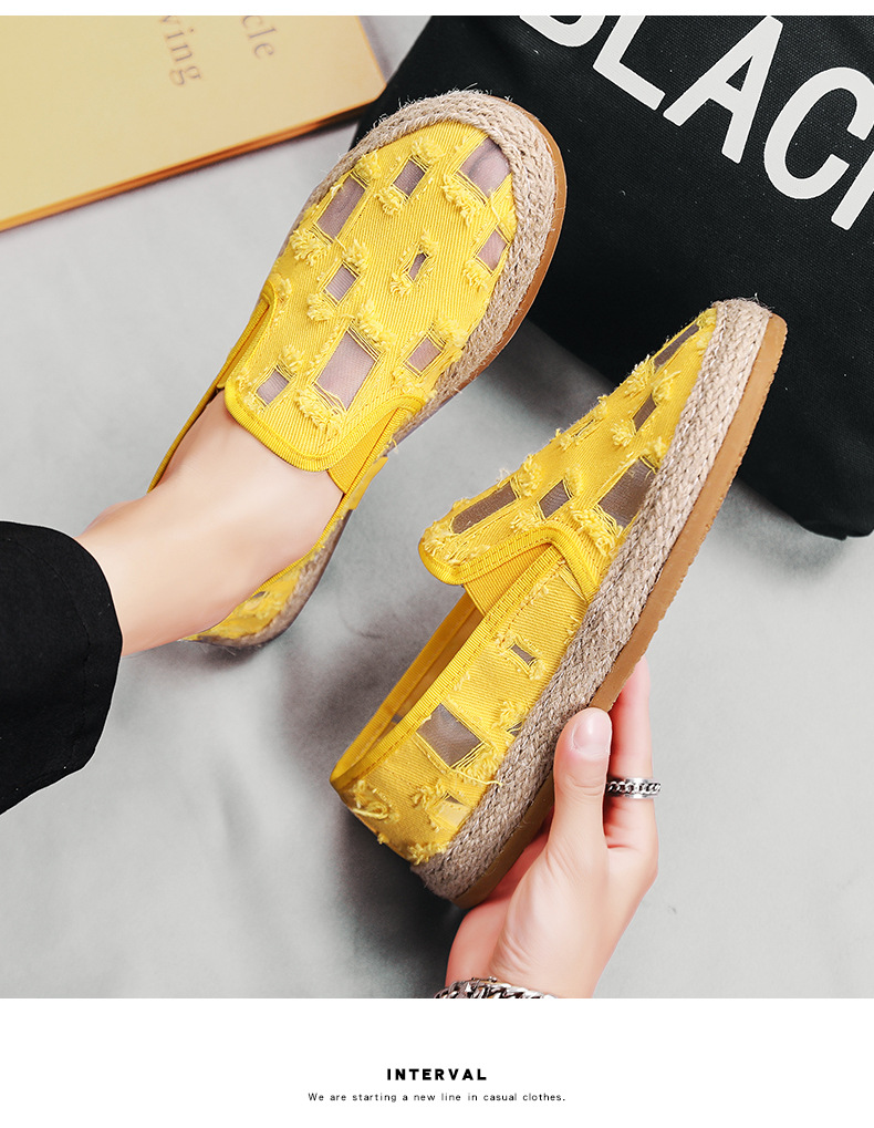 2023 New Hollow Out Breathable Fisherman Shoes Slip-on Slip-on Loafers Casual men's shoes one piece dropshipping L5311_voghion.com