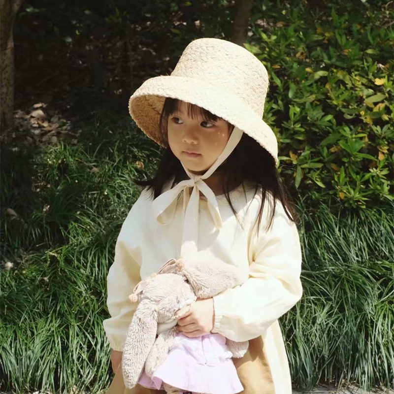 Reis- und Gemüserolle Mama ins Französisch Little Popular Kindertopfdeckel Lafite Strohhut Süßer Hepburn-Stil_voghion.com