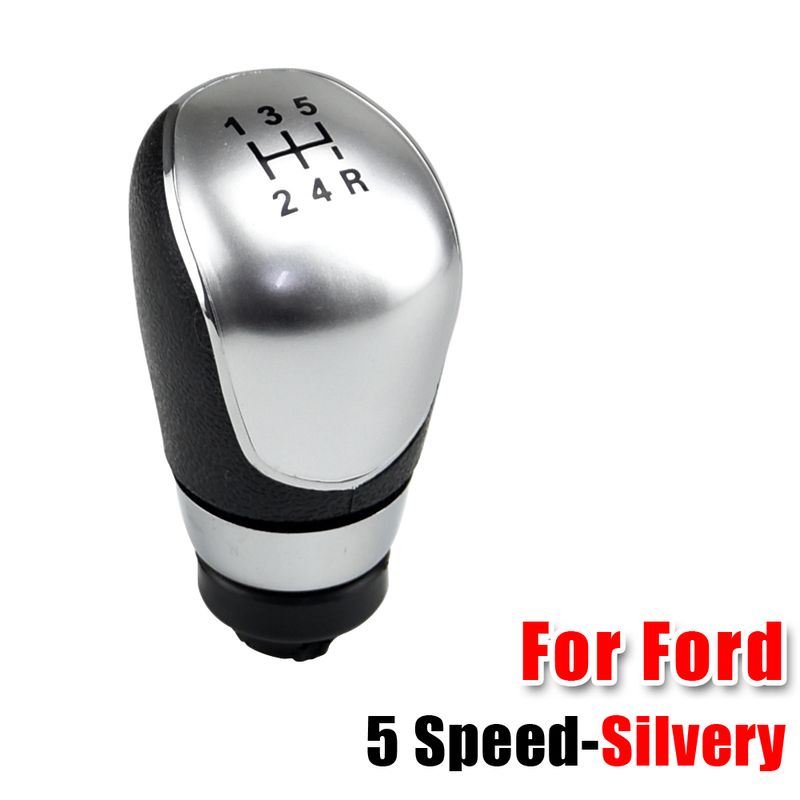 5/6 gears gearstangsknop håndbold til Ford Focus 2 FL C-MAX 2006-2011 3 4 7 Galaxy læderbetræk til manchetbeklædning_voghion.com