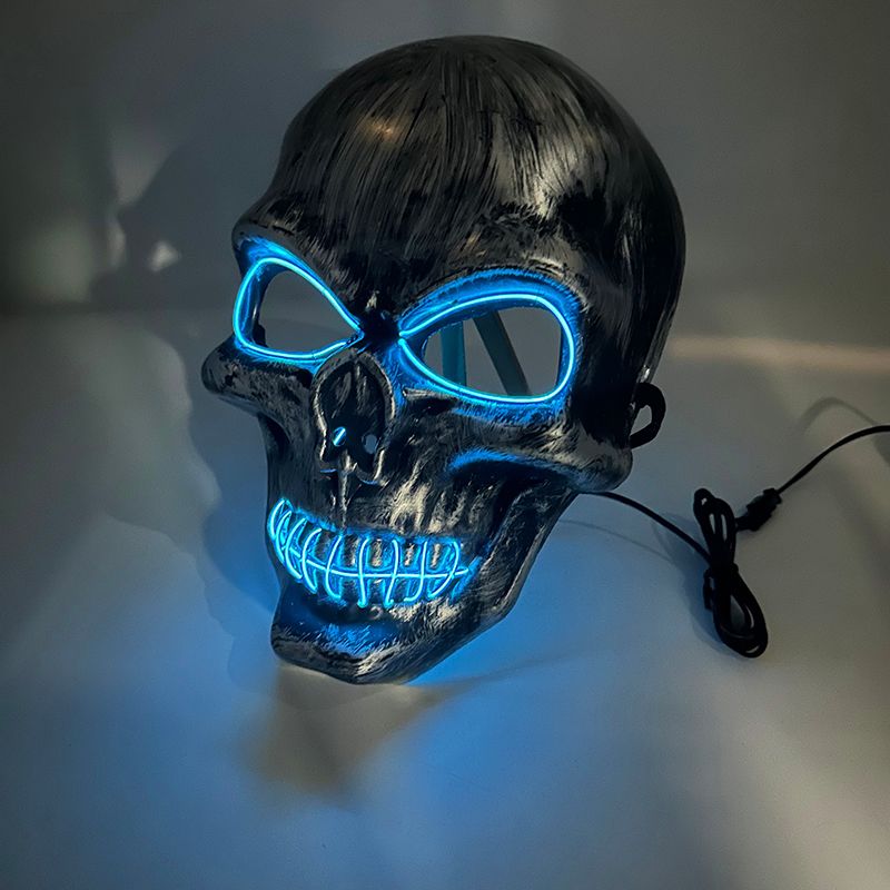 LED Marshmallow Cos Mask For Dance DJ Party Decoration Show Props Masquerade Birthday Party Mask With Gloves Cool Dexoration_voghion.com