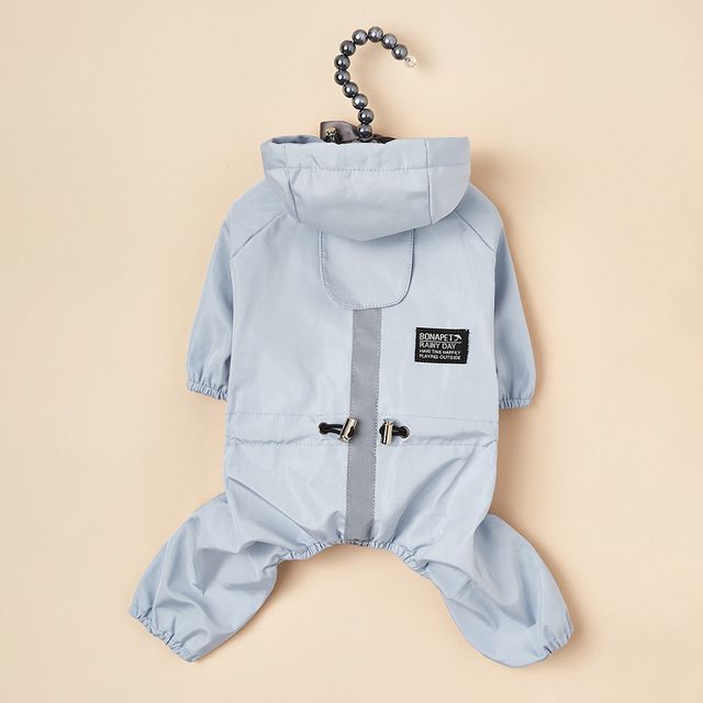 Dog Raincoat, Puppy Jumpsuit, Waterproof Jacket, Bulldog Small And Medium-sized Dog Clothing, Hooded Raincoat For By PawParty Store_voghion.com
