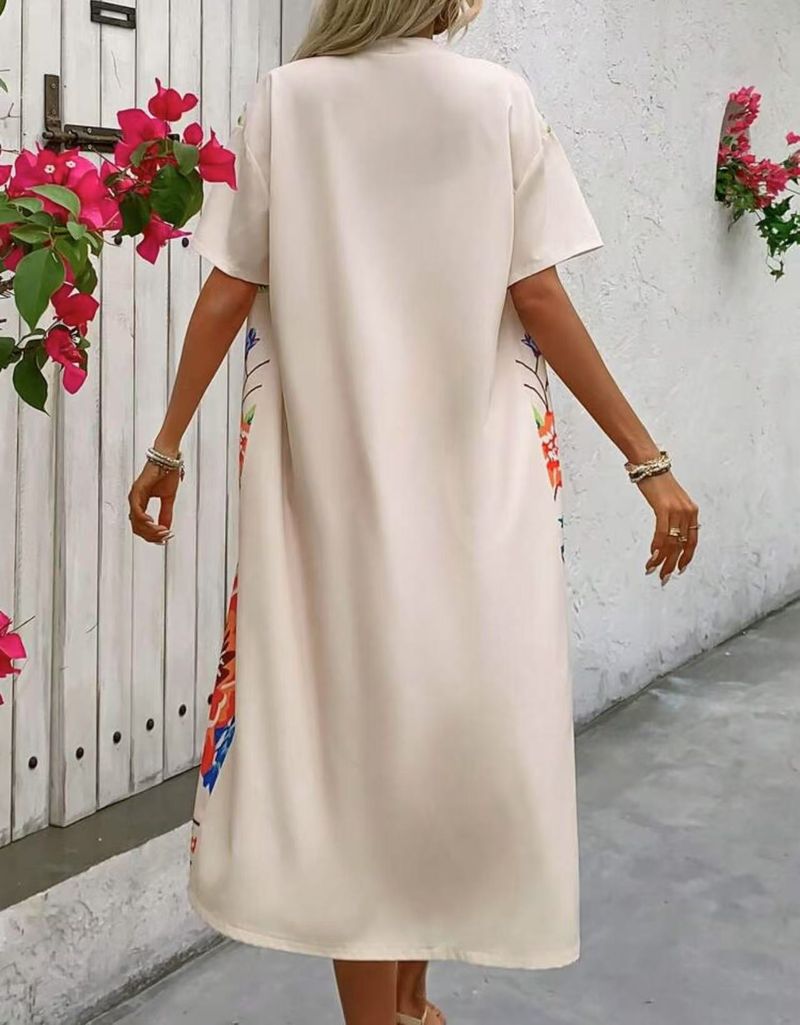 Cardigan lungo casual con stampa in stile etnico retrò bohémien da donna_voghion.com