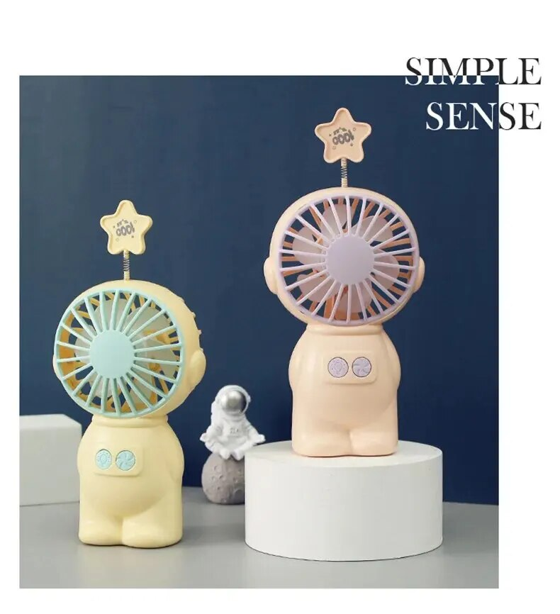 1pc Creative Astronaut Mini Fan Portable Handheld Fan Handheld Mini Portable USB Charging Handheld Mini Fan_voghion.com