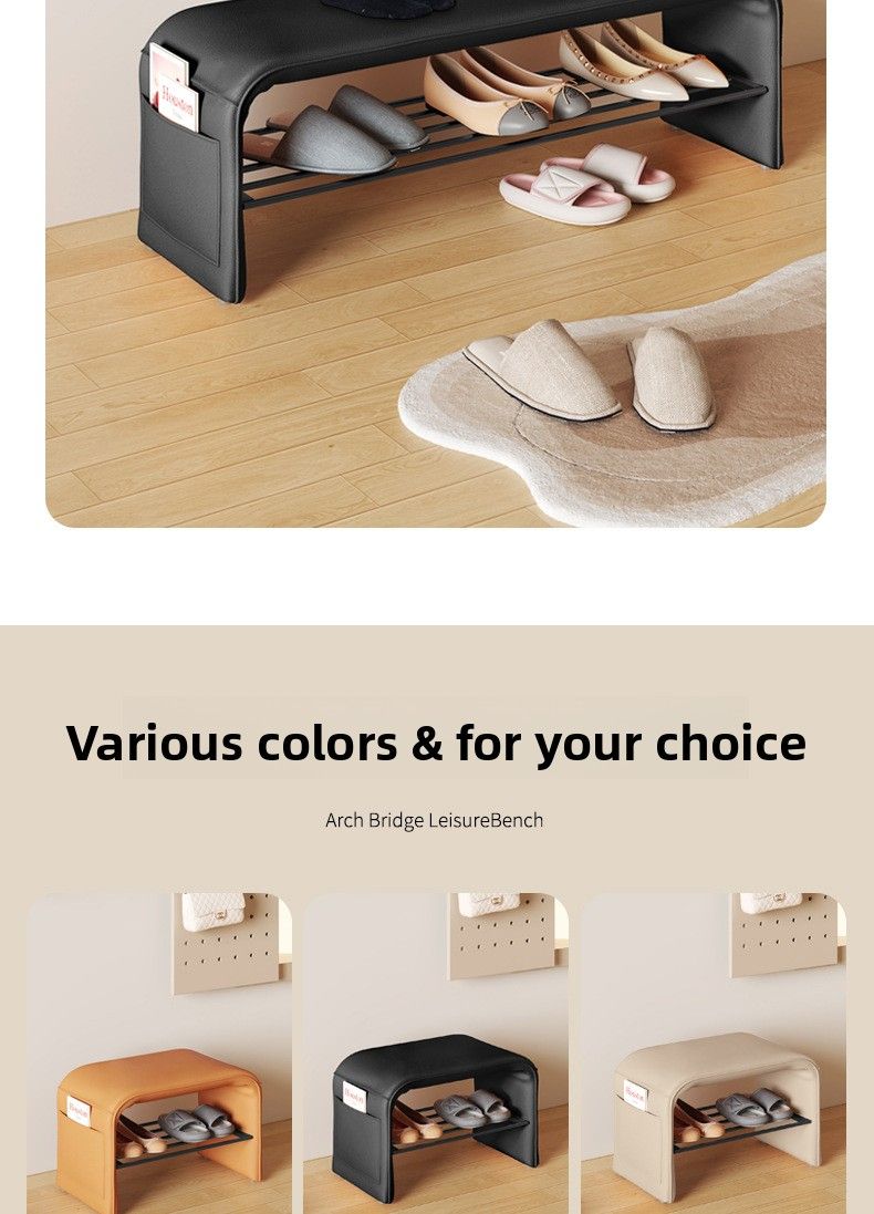 Home Changing Simple Living Storage Entrance Soft Cushion Shoe Rack Dressing Room Sofa Stool_voghion.com