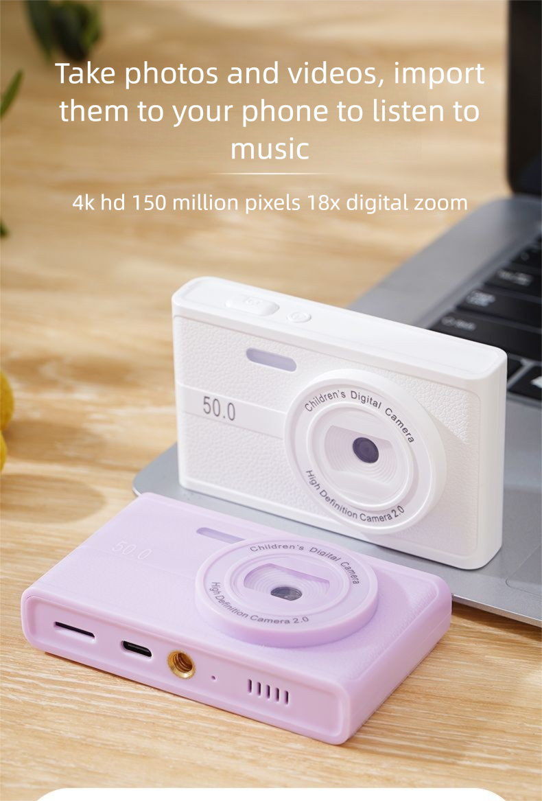 Modelo de estudante CCD Digital HD recomendado Câmera dupla frontal e traseira pode ser importada para celular Vem com preenchimento_voghion.com