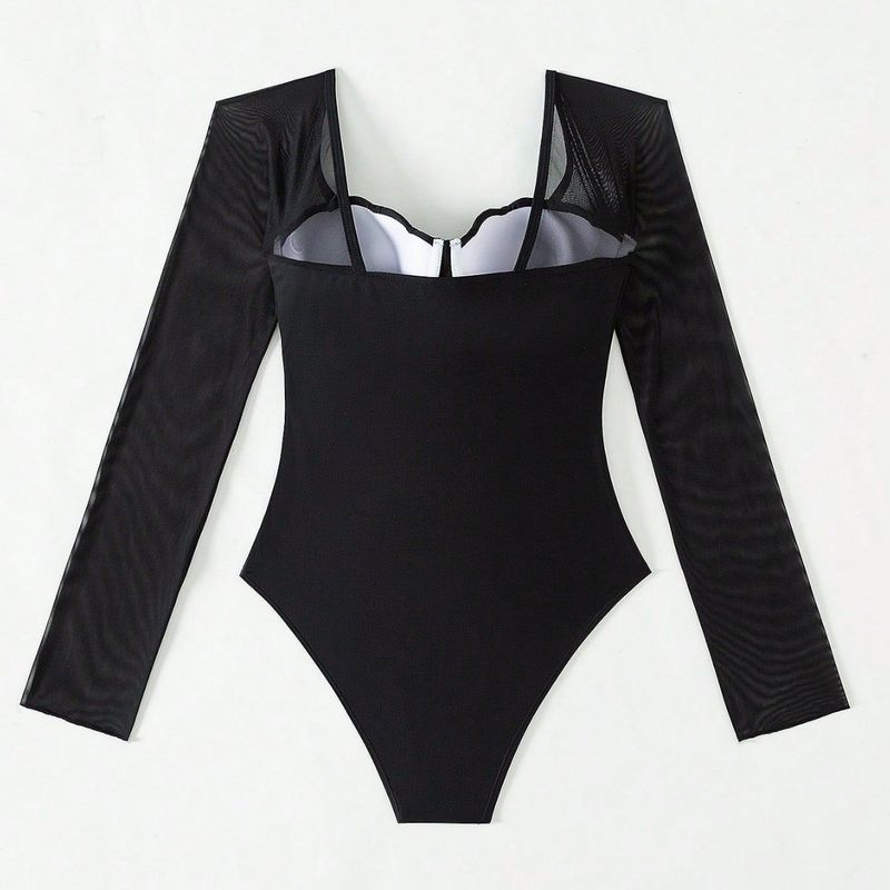 Maillot de bain une pièce pour femme, imprimé dos nu, sexy, cache-maillot, deux pièces_voghion.com