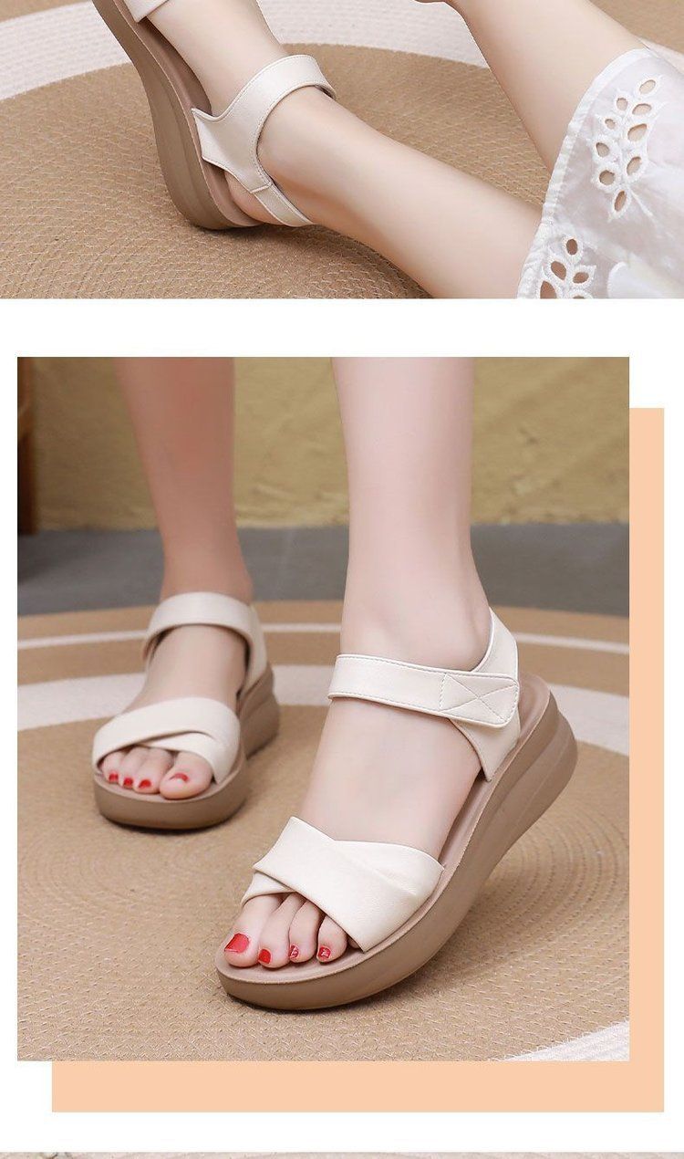Sandali da donna, scarpe da mamma, suola morbida, superficie morbida, leggere, antiscivolo, comode, scarpe da spiaggia di medie e grandi dimensioni_voghion.com