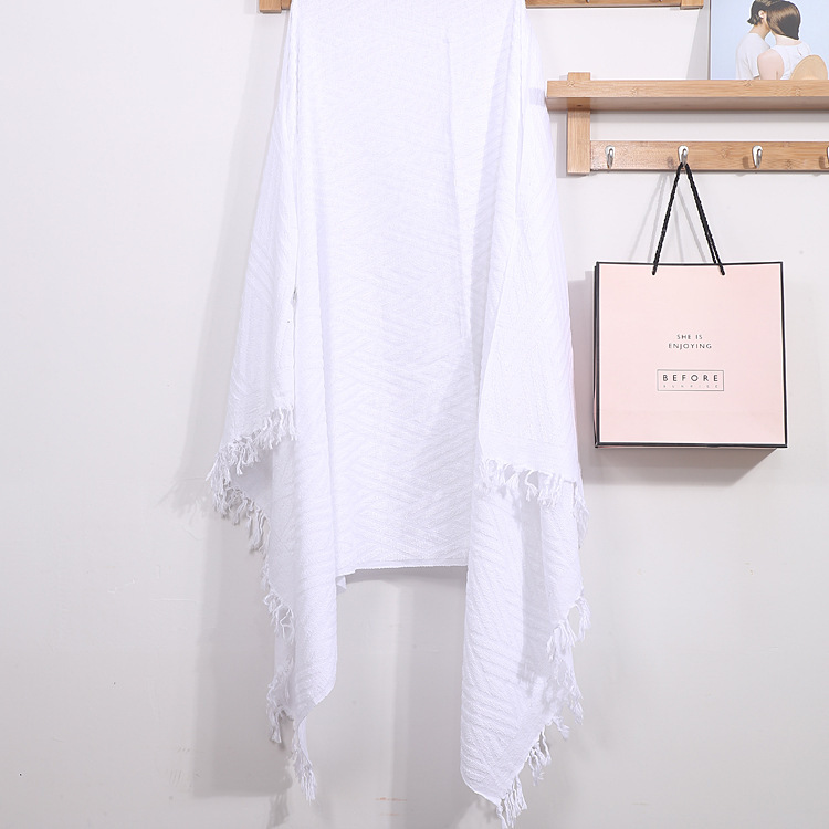 Liangyin foreign trade in stock worship towel Saudi Hui people ihram hajj towel microfiber tassel worship towel_voghion.com