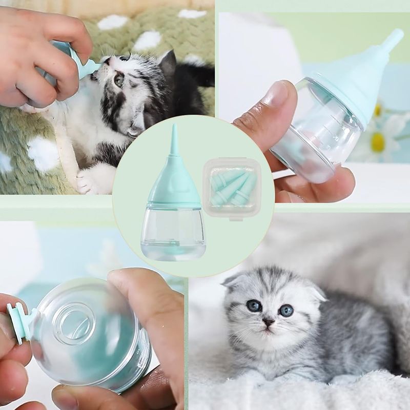 Biberon d'allaitement pour chiots, distributeur de lait pour chiens nouveau-nés, fournitures d'allaitement pour animaux de compagnie, tétines de mise bas pour petits animaux_voghion.com
