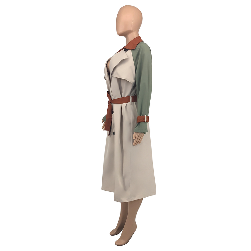 Dametøj Efterår og vinter Ny mode Casual Trench Coat_voghion.com