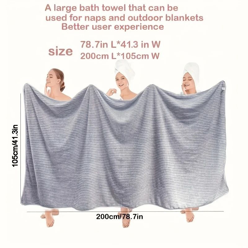 105*200 Coral Fleece Bath Towel For Women Large Bath Towel Absorbs Water Faster Than Pure Cotton Thicker And Larger For Home Use_voghion.com