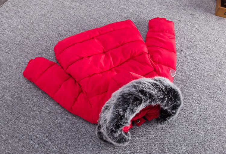 Children's Clothing Small And Medium Sized Boys And Girls Cotton Jacket Fur Collar Cotton Coat Hand Stuffed Cotton Coat_voghion.com