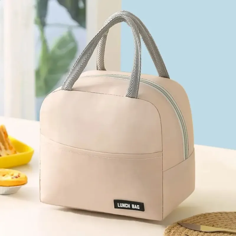Portable Cooler Lunch Bag Suitable For Picnicking Children Student Travelers Foldable Breakfast Organizers Insulated And_voghion.com