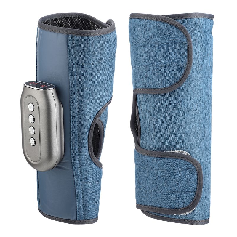 Almohadillas de compresión calientes portátiles con control remoto inalámbrico para pantorrillas, masajeador de pies con presión de aire para amasar y relajar los músculos de las piernas_voghion.com