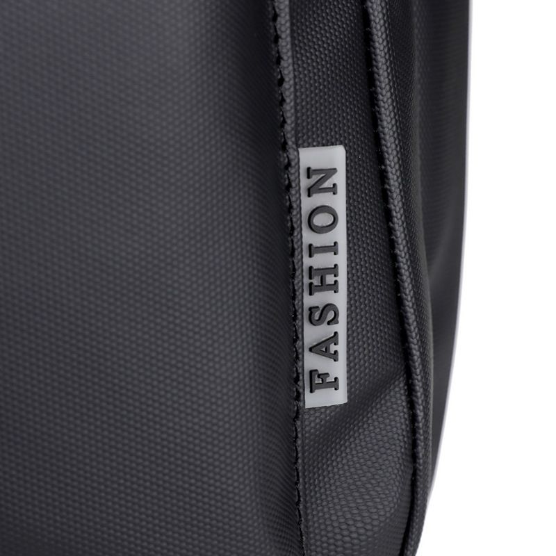 Mochila clásica negra de tela Oxford, estilo universitario, impermeable, ligera, multicapa, de gran capacidad, moderna, para mujer._voghion.com