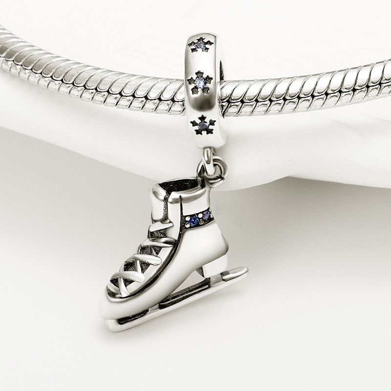Gioielli da donna, accessori fai da te, bracciale, collana, portachiavi, pantofole, pattino, ciondolo, rame bianco, placcato argento_voghion.com