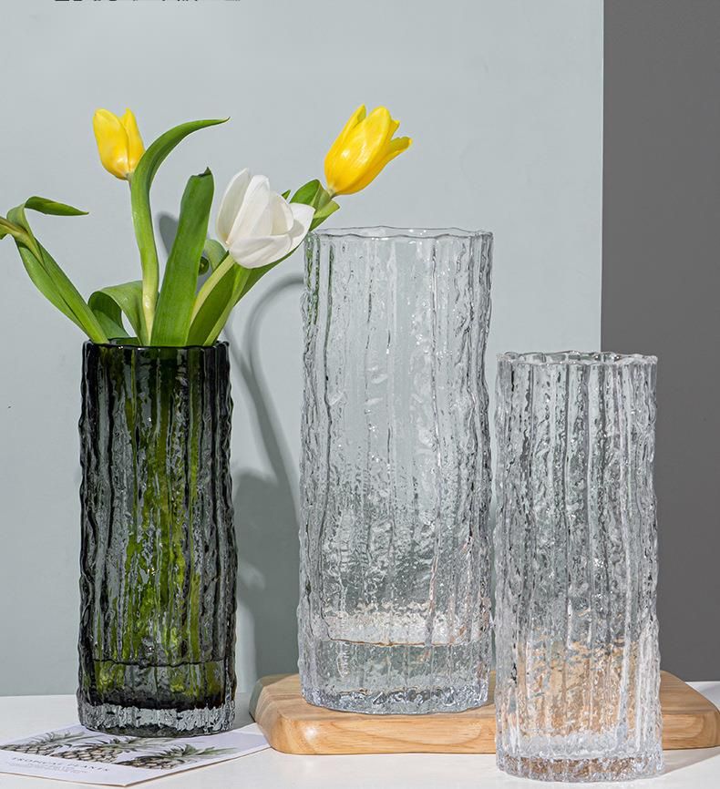 Glacial Art Celebrity Vase - Composizione floreale in vetro ghiacciato trasparente per decorazioni di lusso
_voghion.com