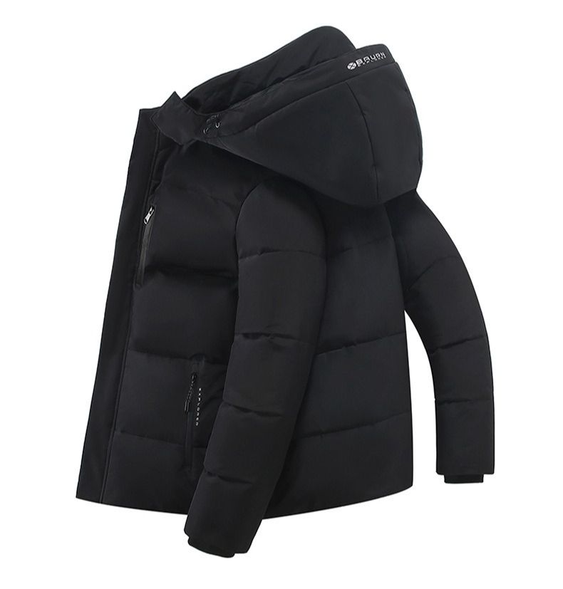 Nuova giacca invernale corta con cappuccio da uomo per uomini di mezza età e anziani_voghion.com