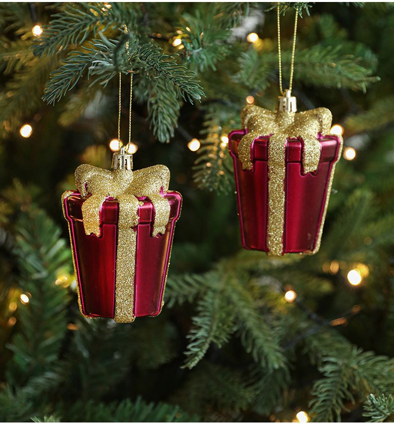 Ensemble de 18 décorations de Noël en plastique métallisé or rose – Décorations à suspendre pour sapin, couronne et décoration de table de fêtes_voghion.com