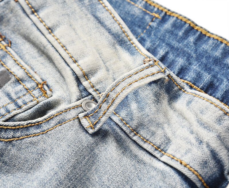 Herrenbekleidung High Street Diamond Splash Ink Wash Hole Patch Patchwork Hot Diamond Jeans Bettlerhose_voghion.com