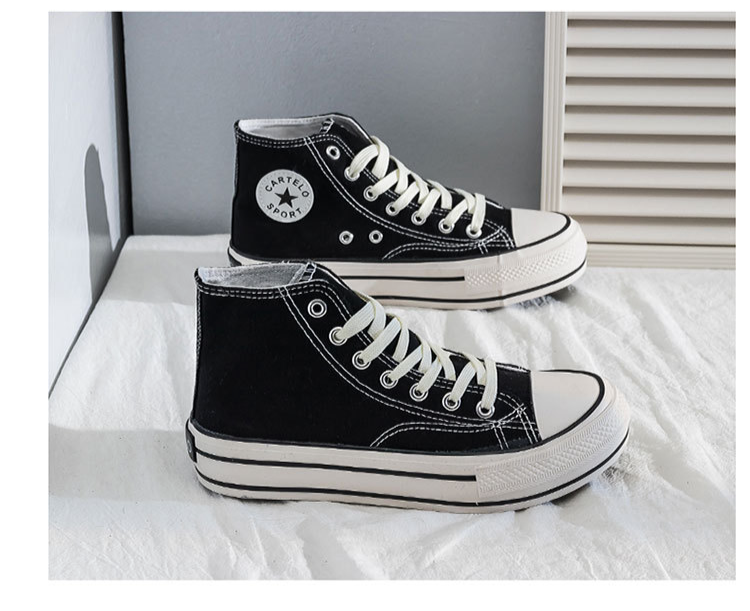 P Höhe zunehmende Schuhe Cm kleine weiße weibliche koreanische Version des neuen Studenten-Muffins mit dicken Sohlen, trendiger Keil-High-Top-Leinwand_voghion.com