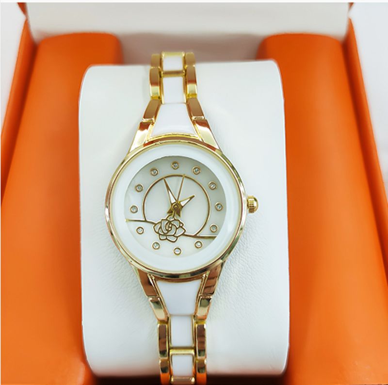 New Niche Fashion Printed Women's Ceramic Quartz Bracelet Watch_voghion.com