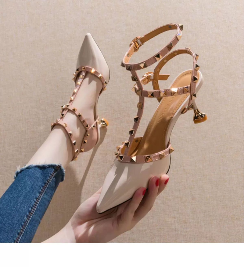 Genietete High Heels Schlanke Absätze, Spitze Einzelschuhe Für Damen, 2023 Neue Sommer Vielseitige Sexy Liuding Damenschuhe,_voghion.com