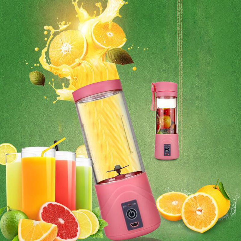 Langmayue 400ml Φορητό USB ηλεκτρικό αποχυμωτή φρούτων Smoothie Maker Blender Squeezer Bottle-Blue_voghion.com