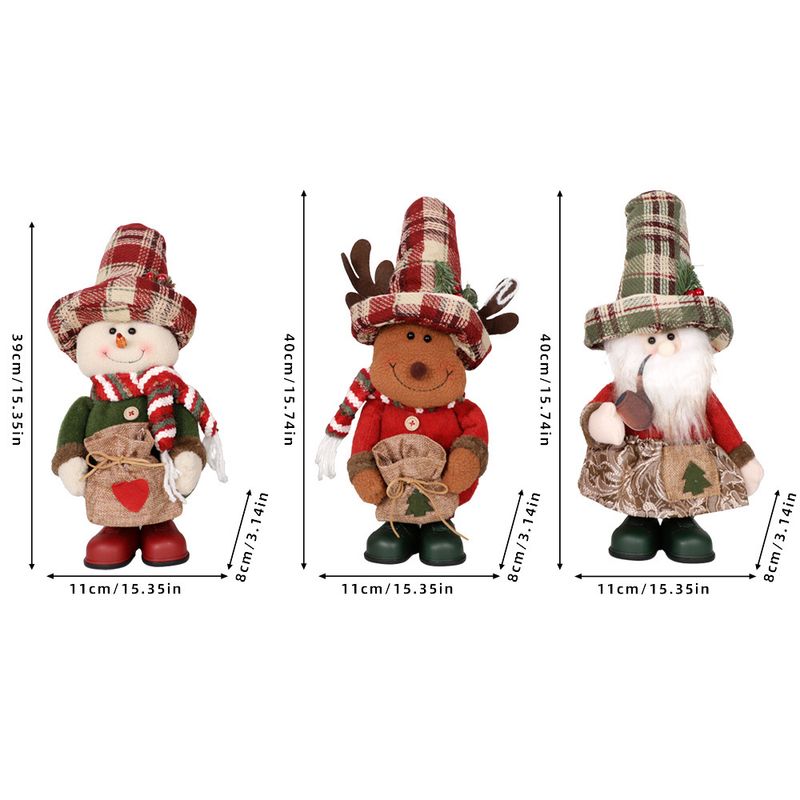 New Linen Apron Standing Doll Santa Claus Home Decoration Christmas Accessories_voghion.com