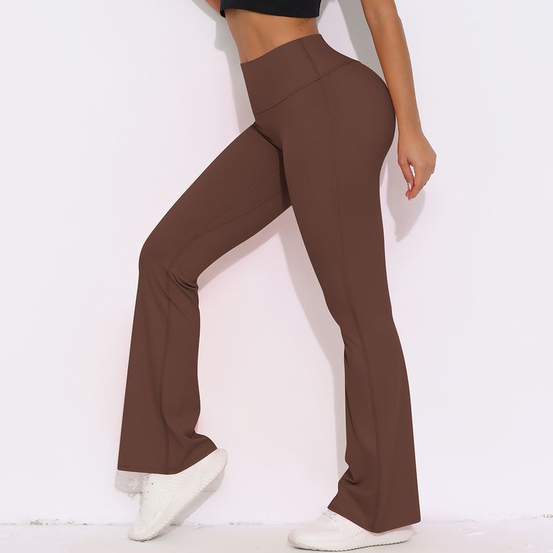 New Breathable Brushed High-Waist Elastic Hip-Lifting Casual Wide-Leg Cropped Pants For Running, Fitness, Yoga, And_voghion.com