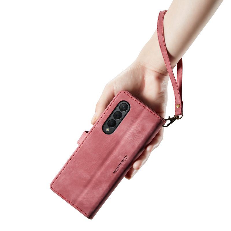 Applicable to Samsung Z Folder 5 Phone Case New A14 Card-Inserting Leather Case S23ultra Multi-Function Flip Wallet_voghion.com