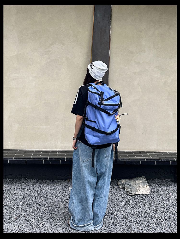 Buitensportrugzak Trendy Street Skateboard Werkkleding Stijl Grote capaciteit Reizen Woon-werkverkeer Veelzijdig Dubbel_voghion.com