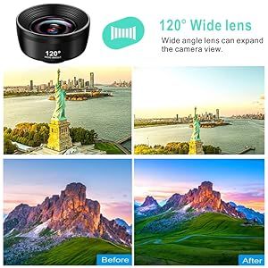 7-in-1 Phone Camera Lens Kit – 210° Fisheye Lens, 120° Wide Angle Lens, 20X Macro Lens For Smartphones – HD Optical Glass, Universal Clip, Portabl_voghion.com