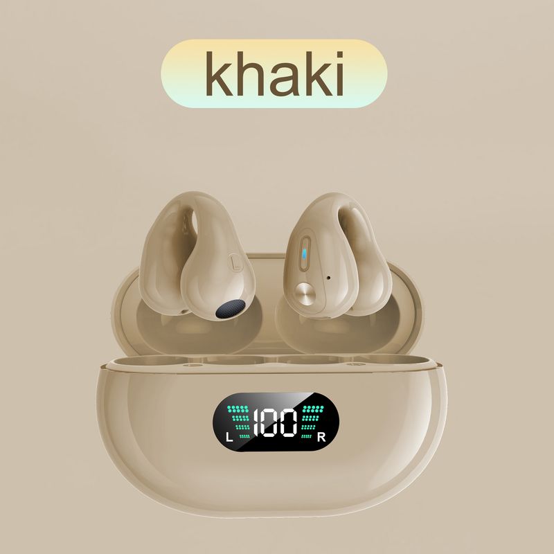 Wireless Headphones Clip Earphones Bluetooth Wireless Bone Conduction TWS Earbuds Clip on Ear Sport Headsets with Microphone_voghion.com