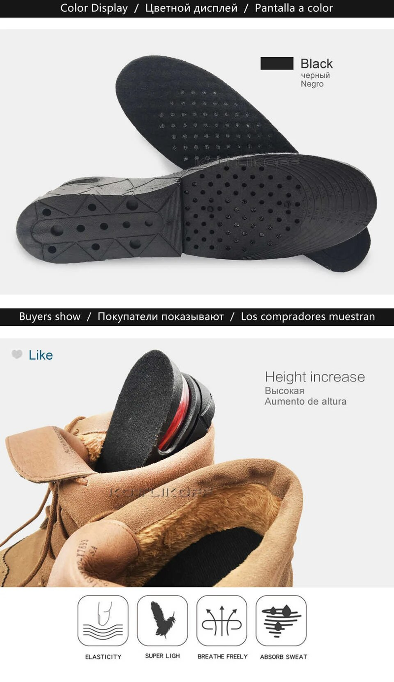 Invisible Increase Feet 3/5/7/9cm Lift Adjustable Cut Shoe Heel Insert Taller Height Insole For Shoes_voghion.com