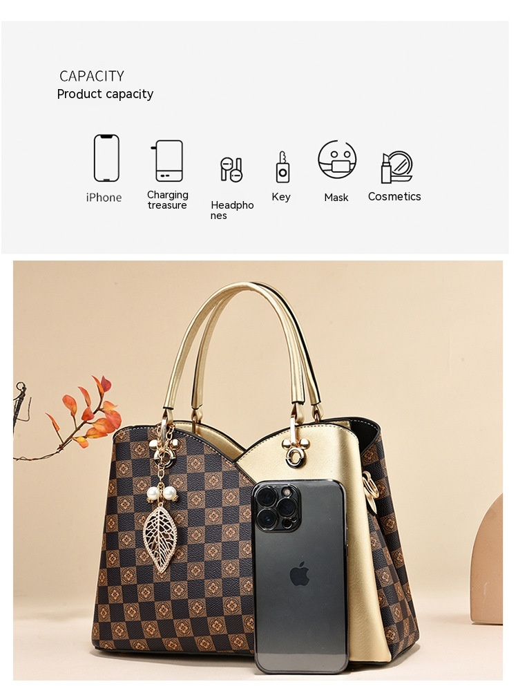 Magnifica borsa per la mamma Borsa da donna semplice di grande capacità Borsa a tracolla monospalla popolare Borsa di marca versatile di tendenza 2024_voghion.com