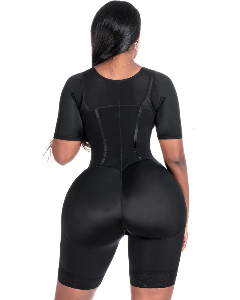 Midja Magformare Damkorsett Bodyshaper Högkompressionsplagg Magkontroll Dubbel bodysuit Midjeträning Öppen_voghion.com