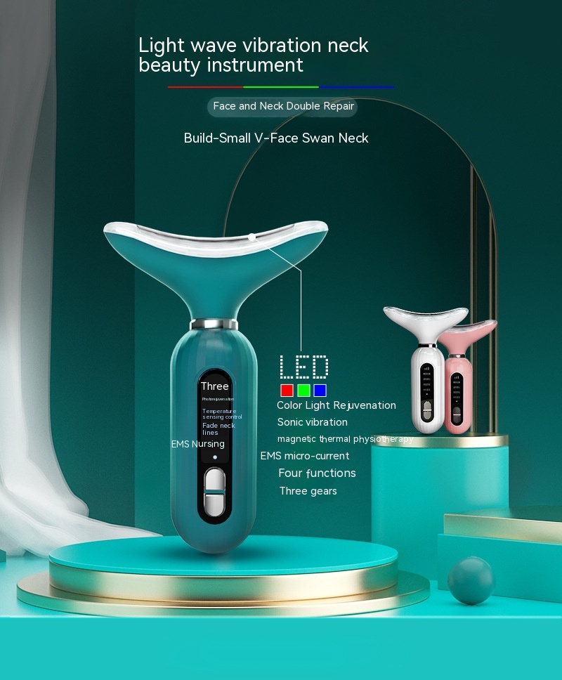 Neck lighting lines, lifting, tightening, anti wrinkle mass, false color light and adjustment instrument for_voghion.com